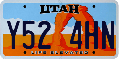 UT license plate Y524HN