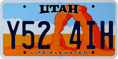 UT license plate Y524IH