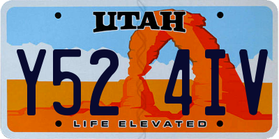 UT license plate Y524IV