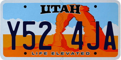 UT license plate Y524JA