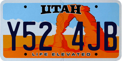 UT license plate Y524JB