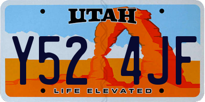 UT license plate Y524JF