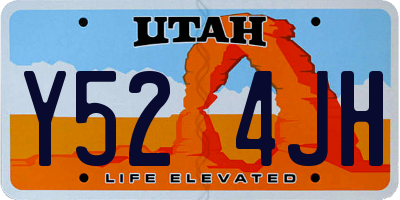 UT license plate Y524JH