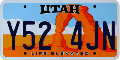 UT license plate Y524JN