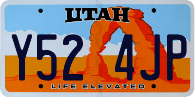 UT license plate Y524JP