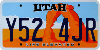 UT license plate Y524JR