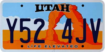 UT license plate Y524JV