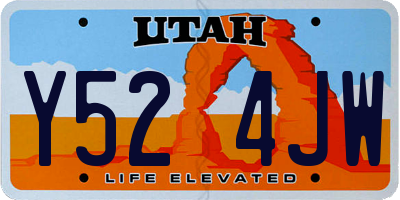 UT license plate Y524JW