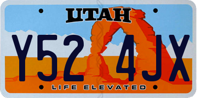 UT license plate Y524JX