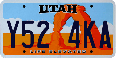 UT license plate Y524KA
