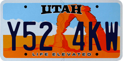 UT license plate Y524KW