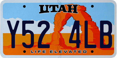 UT license plate Y524LB