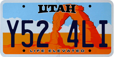 UT license plate Y524LI