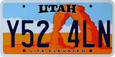 UT license plate Y524LN