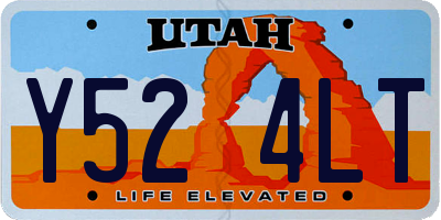 UT license plate Y524LT