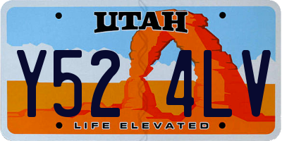 UT license plate Y524LV