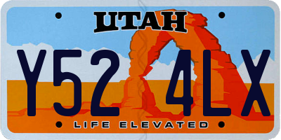UT license plate Y524LX