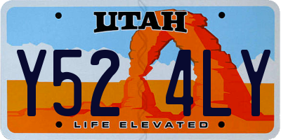 UT license plate Y524LY