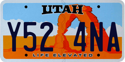 UT license plate Y524NA