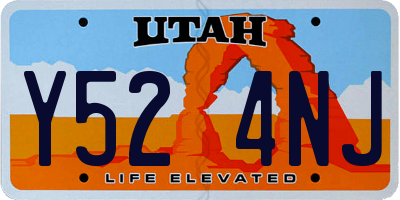 UT license plate Y524NJ