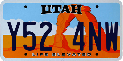 UT license plate Y524NW