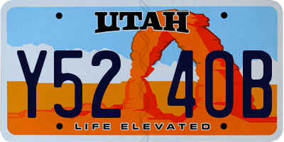 UT license plate Y524OB