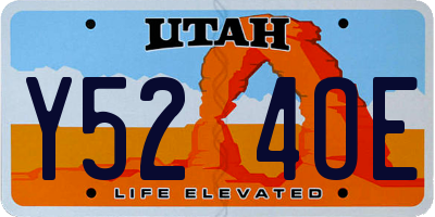 UT license plate Y524OE