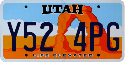 UT license plate Y524PG
