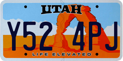 UT license plate Y524PJ