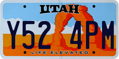 UT license plate Y524PM