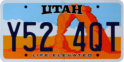 UT license plate Y524QT
