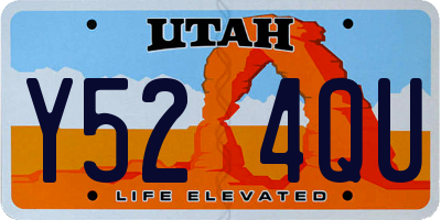 UT license plate Y524QU