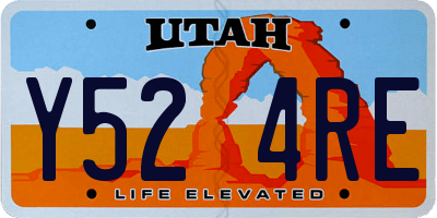 UT license plate Y524RE