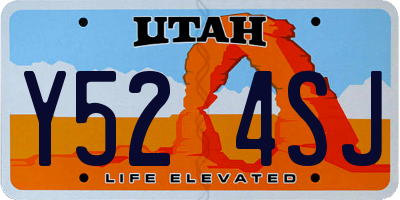 UT license plate Y524SJ