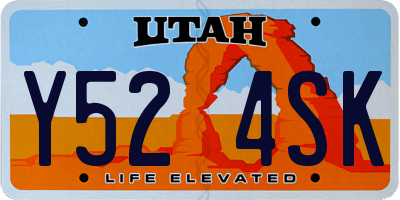 UT license plate Y524SK