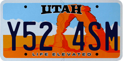UT license plate Y524SM