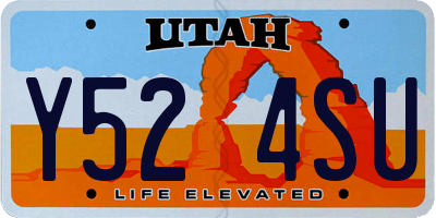 UT license plate Y524SU