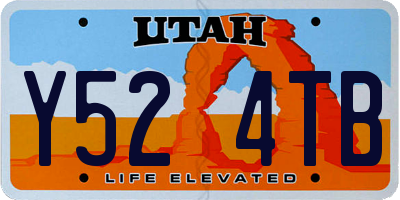 UT license plate Y524TB