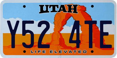 UT license plate Y524TE