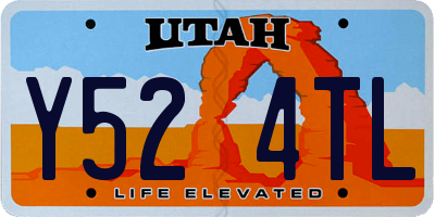 UT license plate Y524TL