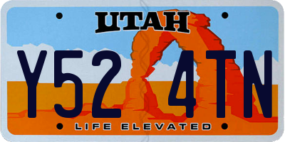 UT license plate Y524TN