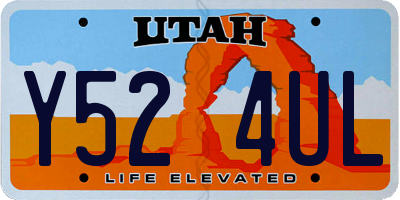 UT license plate Y524UL