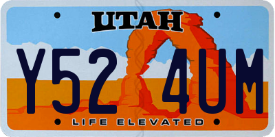UT license plate Y524UM