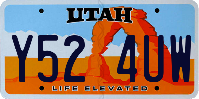 UT license plate Y524UW