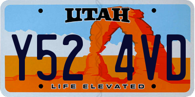 UT license plate Y524VD