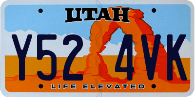 UT license plate Y524VK