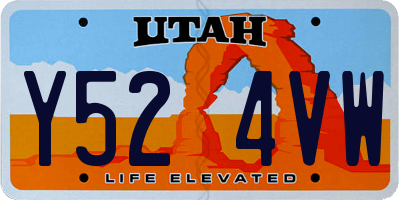 UT license plate Y524VW