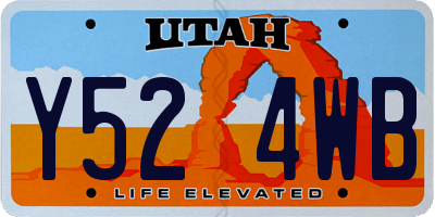 UT license plate Y524WB