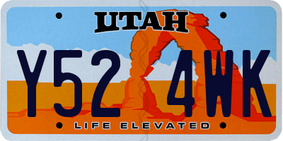 UT license plate Y524WK