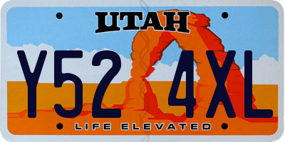 UT license plate Y524XL